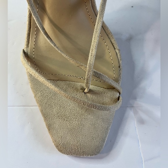 Fashion Nova Beige Suede Strappy Lace-Up Heels Women’s Size 9 - Picture 9 of 10